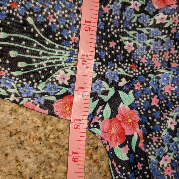 VTG 70's Maxi Dress Size 14 Psychedelic Floral Pattern - Picture 12 of 16